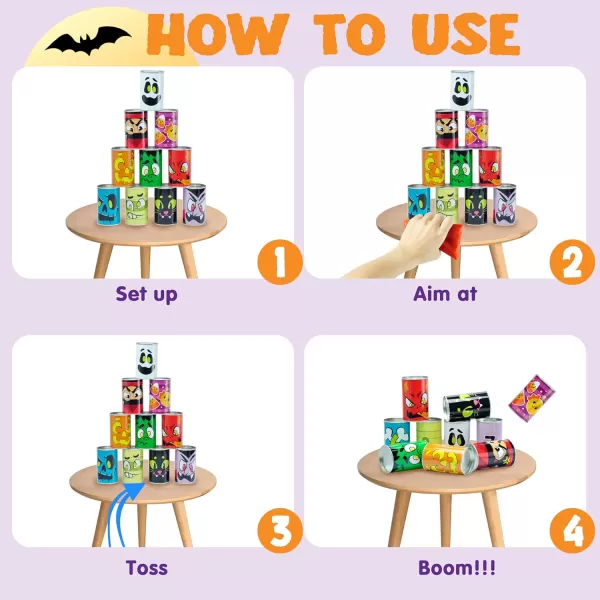 JOYIN 13 Pcs Halloween Carnival Can Bean Bag Toss Games for Kids ampamp Adults Trick or Treat Decoration Home Decor Party Favors Supplies Homeschooling Backyard GameFunny Bean Bag Games