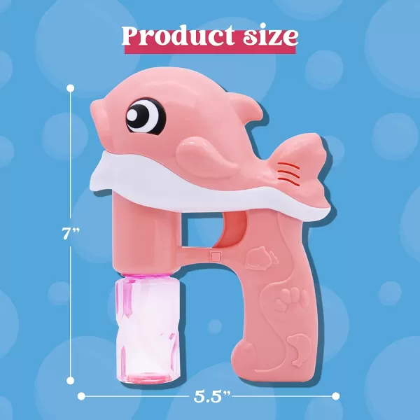 JOYIN 2 Bubble Guns Kit Whale Automatic Bubble Maker Blower Machine with 4 Bubble Solutions for Kids Bubble Blaster Summer Toy Birthday Outdoor ampamp Indoor Activity Easter Valentine Party FavorsBluepink