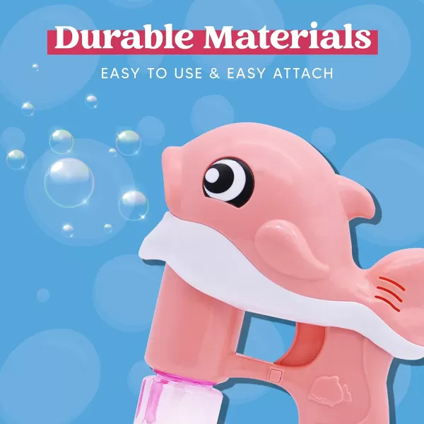 JOYIN 2 Bubble Guns Kit Whale Automatic Bubble Maker Blower Machine with 4 Bubble Solutions for Kids Bubble Blaster Summer Toy Birthday Outdoor ampamp Indoor Activity Easter Valentine Party FavorsBluepink