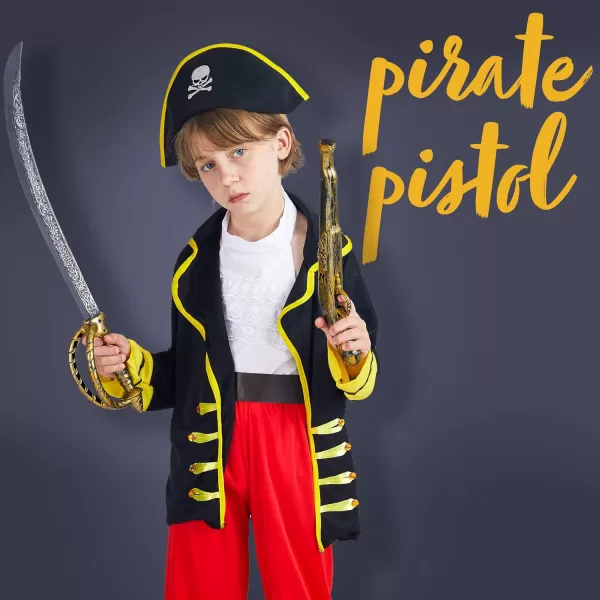 JOYIN 28quot Pirate Sword and 16quot Pirate Pistol Set Halloween Party Costume Accessories