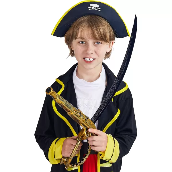 JOYIN 28quot Pirate Sword and 16quot Pirate Pistol Set Halloween Party Costume Accessories