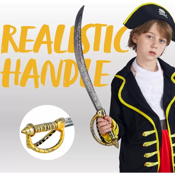 JOYIN 28quot Pirate Sword and 16quot Pirate Pistol Set Halloween Party Costume Accessories