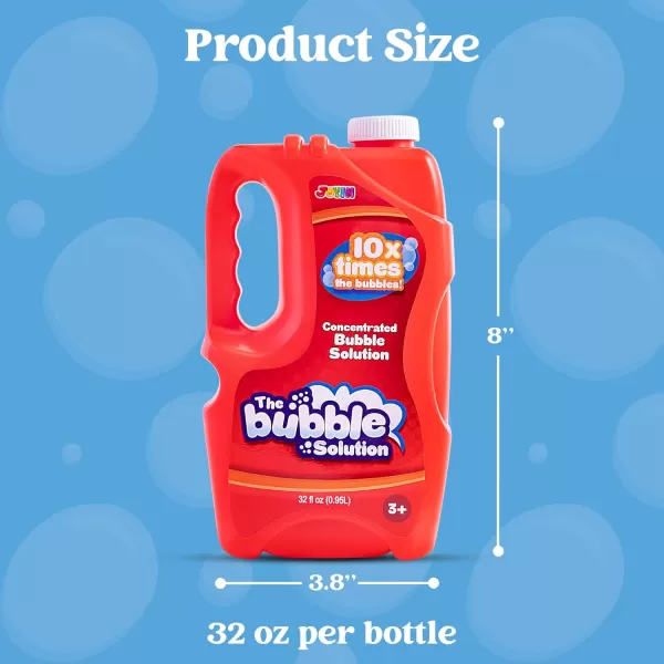 JOYIN 32 oz Bubble Solution Refills Close to 1L 25 Gallon Big Bubble Solution Bubble Concentrated for Easter Bubbles Bubble Machine Bubble Gun Bubble Wands Bubble Mower Bubble Juice RefillsRed