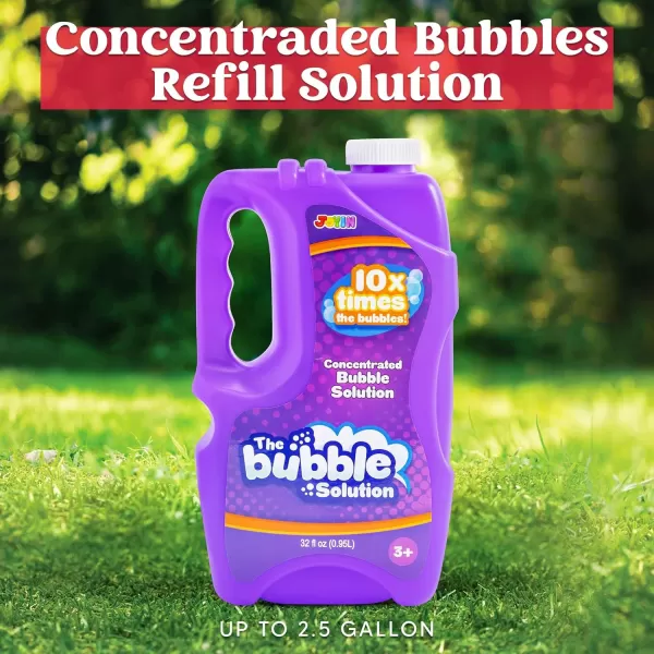 JOYIN 32 oz Bubble Solution Refills Close to 1L 25 Gallon Big Bubble Solution Bubble Concentrated for Easter Bubbles Bubble Machine Bubble Gun Bubble Wands Bubble Mower Bubble Juice RefillsPurple