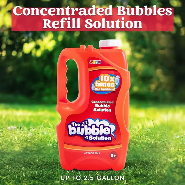 JOYIN 32 oz Bubble Solution Refills Close to 1L 25 Gallon Big Bubble Solution Bubble Concentrated for Easter Bubbles Bubble Machine Bubble Gun Bubble Wands Bubble Mower Bubble Juice RefillsRed