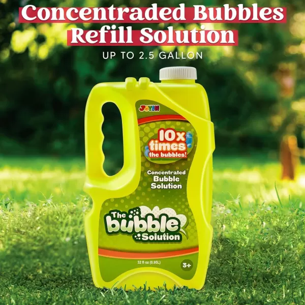 JOYIN 32 oz Bubble Solution Refills Close to 1L 25 Gallon Big Bubble Solution Bubble Concentrated for Easter Bubbles Bubble Machine Bubble Gun Bubble Wands Bubble Mower Bubble Juice RefillsYellow
