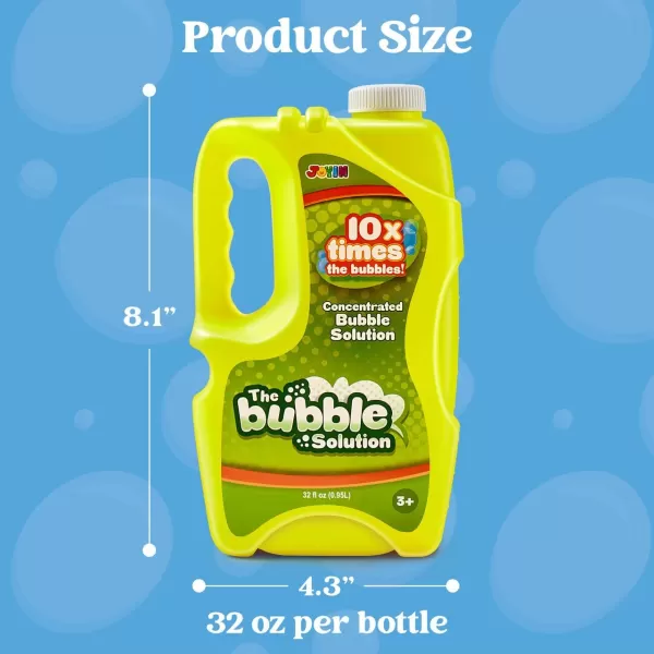 JOYIN 32 oz Bubble Solution Refills Close to 1L 25 Gallon Big Bubble Solution Bubble Concentrated for Easter Bubbles Bubble Machine Bubble Gun Bubble Wands Bubble Mower Bubble Juice RefillsYellow