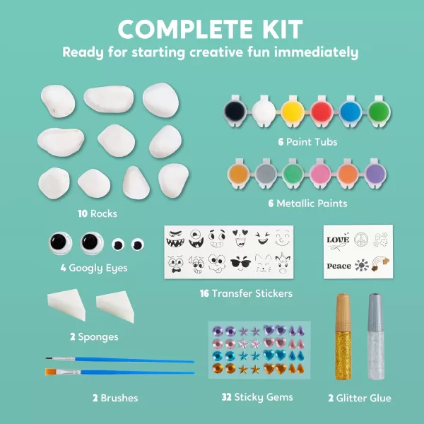 JOYIN Rock Painting Kit for Kids Arts and Crafts for Girls ampamp Boys Ages 612 DIY Supplies for Painting Rocks Easter Craft Kits Art Set Toddler Birthday Christmas Presents Family Indoor ActivityOriginal