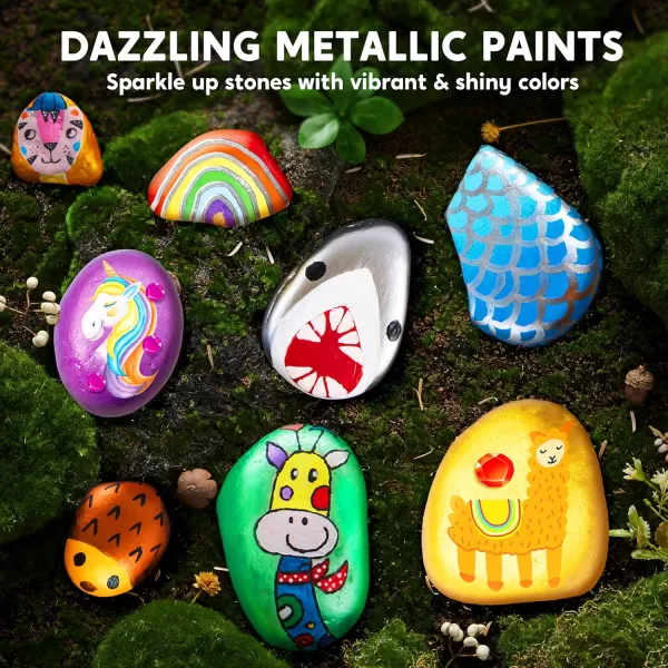 JOYIN Rock Painting Kit for Kids Arts and Crafts for Girls ampamp Boys Ages 612 DIY Supplies for Painting Rocks Easter Craft Kits Art Set Toddler Birthday Christmas Presents Family Indoor ActivityOriginal
