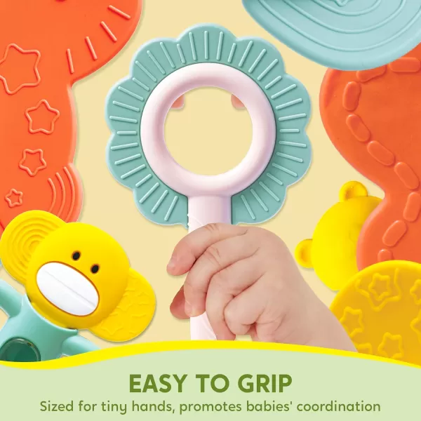 SYNCFUN Baby Toys 06 Months 10 Pack Baby Teething Toys Infant Baby Toys 612 Months Rattles Teethers Toys for Baby 03612 Months Newborn Baby Boy Girl Gifts