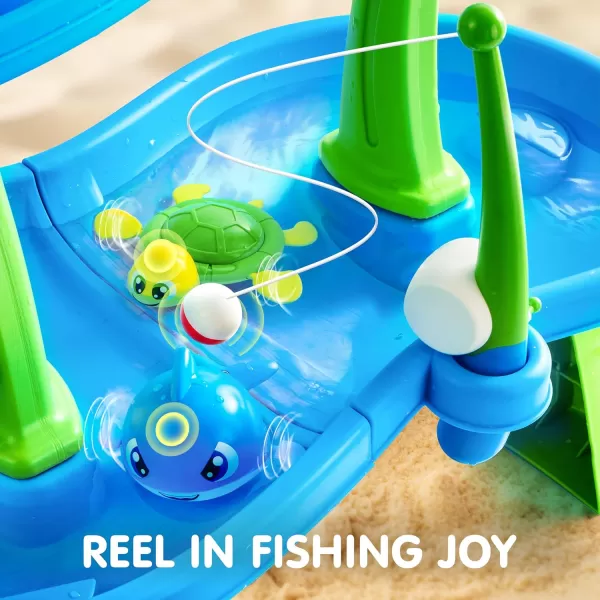 Water Table for Toddlers 3Tier Water Sand Table Outdoor Play Toys for Kids Ages 2 3 4 Includes 18 PCS Water ampamp Sand Accessories Ideal for Summer Beach Backyard Activities 26quot x 17quot x 30quot