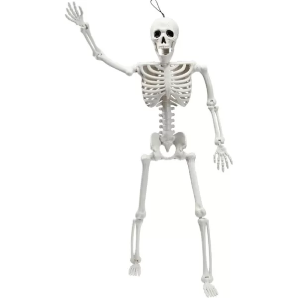 JOYIN 12 PCS 16quot Halloween Posable Skeletons Hanging Decoration Plastic Full Body Posable Small Skeletons with Movable Joints for Halloween Indoor Outdoor Party Decor Graveyard White24inches