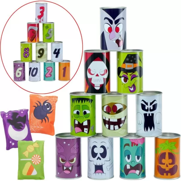 JOYIN 13 Pcs Halloween Carnival Can Bean Bag Toss Games for Kids ampamp Adults Trick or Treat Decoration Home Decor Party Favors Supplies Homeschooling Backyard GameCarnival Games