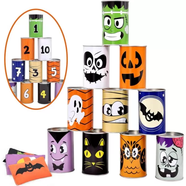 JOYIN 13 Pcs Halloween Carnival Can Bean Bag Toss Games for Kids ampamp Adults Trick or Treat Decoration Home Decor Party Favors Supplies Homeschooling Backyard GameToss Game