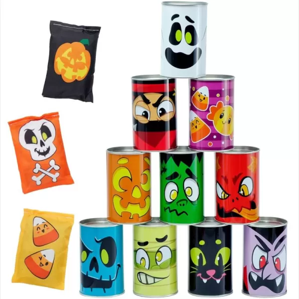 JOYIN 13 Pcs Halloween Carnival Can Bean Bag Toss Games for Kids ampamp Adults Trick or Treat Decoration Home Decor Party Favors Supplies Homeschooling Backyard GameFunny Bean Bag Games