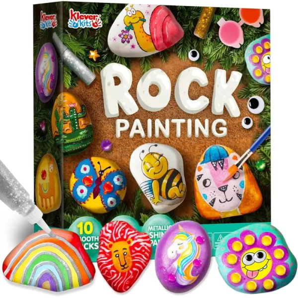 JOYIN Rock Painting Kit for Kids Arts and Crafts for Girls ampamp Boys Ages 612 DIY Supplies for Painting Rocks Easter Craft Kits Art Set Toddler Birthday Christmas Presents Family Indoor ActivityOriginal