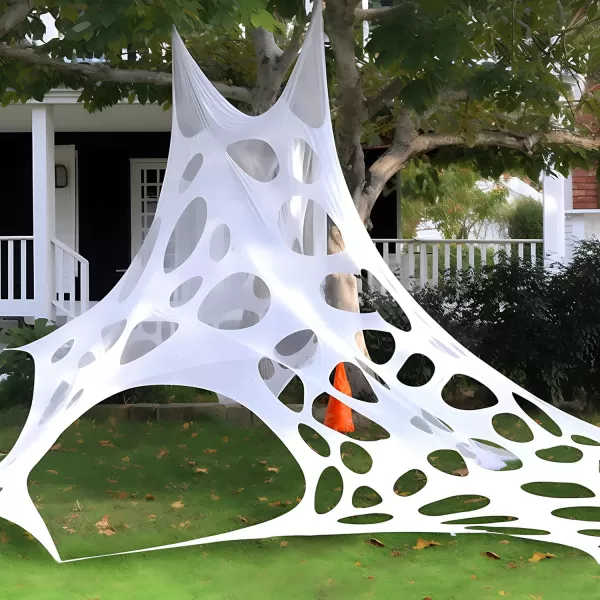 JOYIN 1000sqft Halloween Spider Web Outdoor Decoration Giant Spider Cobwebs Halloween Decor Outside DIY Stretchy Flexible Spiderweb Decor for Haunted House Halloween Party Decorations Supplies
