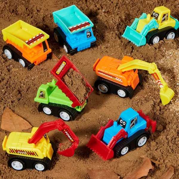JOYIN 12Piece Mini Construction Car Set Plastic Unisex NonRiding Toy Vehicle Perfect for Imaginative Play and Parties
