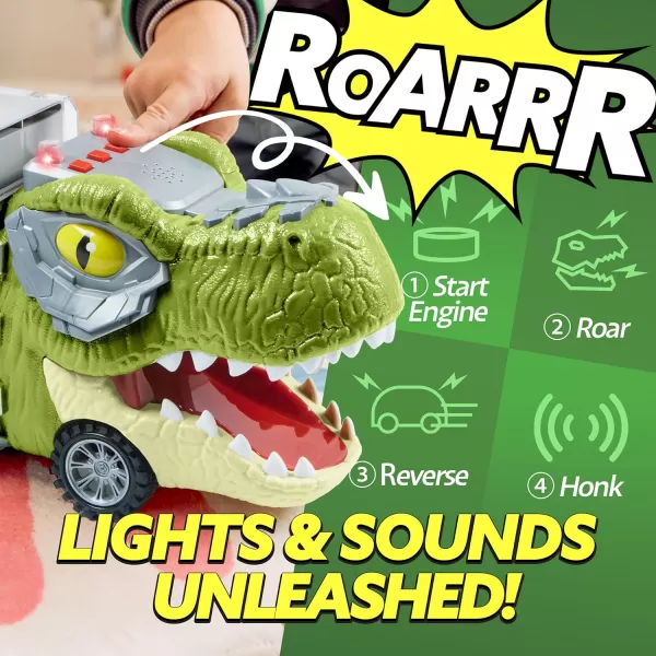 JOYIN 13 in 1 Dinosaur Toys for Kids 35 Dinosaur Truck with 12 Pull Back Cars Dinosaur Cars Set Birthday Gifts Toys for 3 4 5 Year Old Boy Transport Carrier Truck for Toddlers 34 Years