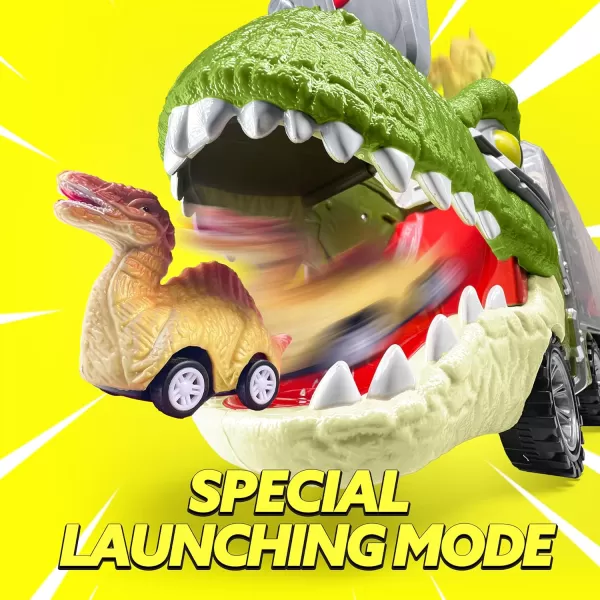 JOYIN 13 in 1 Dinosaur Toys for Kids 35 Dinosaur Truck with 12 Pull Back Cars Dinosaur Cars Set Birthday Gifts Toys for 3 4 5 Year Old Boy Transport Carrier Truck for Toddlers 34 Years