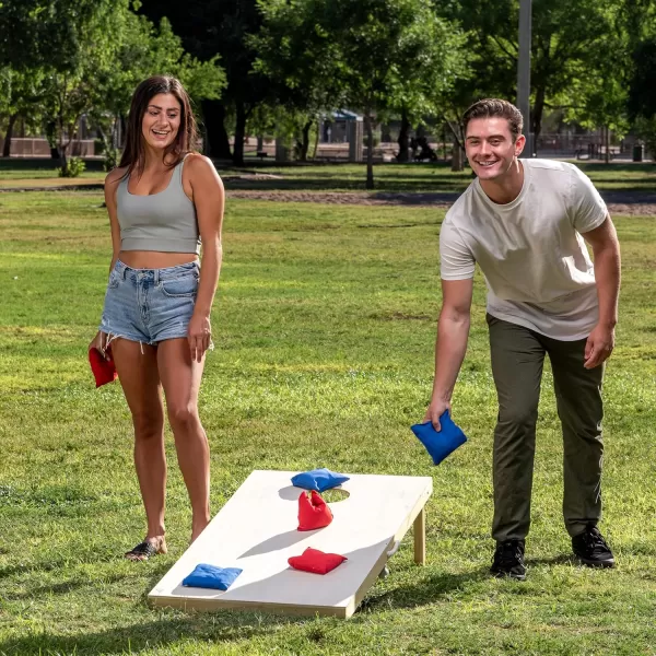 JOYIN 16 Cornhole Bean Bags for Tossing 47 x 47 Durable Nylon AllWeather Bean Bags Includes 15 Bean Bags and a Carry Bag Cornhole Game Set Party Game Supplies for Kids ampamp Adults