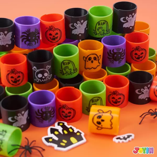 JOYIN 60 PCS Halloween Coil Spring for Kids Mini Magic Springs Toys Fidget Stress Coils Toy for Halloween Party Favors Trick or Treat Bags Stuffers Classroom Exchange Carnival Game Prizes