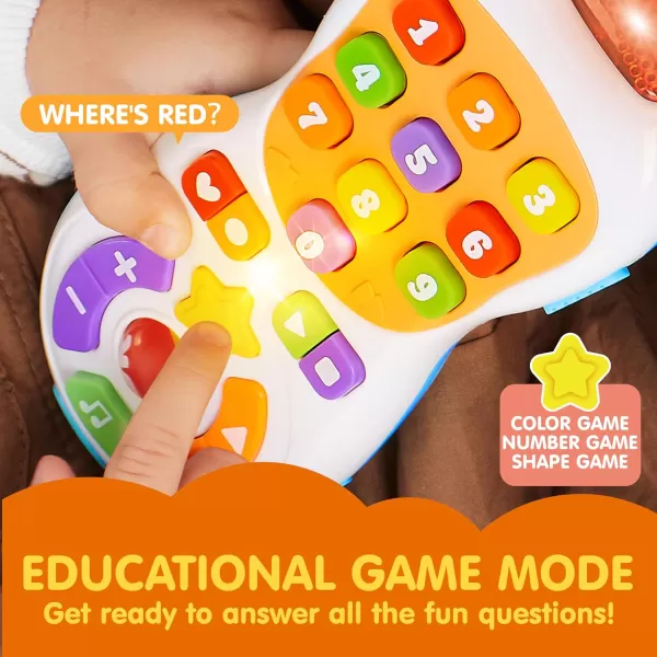 JOYIN Baby Toys 612 Months  TV Remote Control Toy with 40 Music and Learning Phrases ampamp Volume Control Fun Toddler Learning Gifts for 1 2 3 Year Old Girls Boys Toys