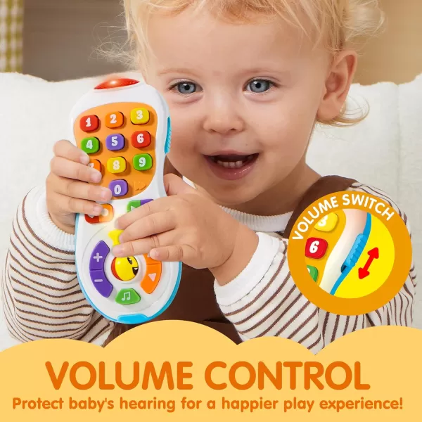 JOYIN Baby Toys 612 Months  TV Remote Control Toy with 40 Music and Learning Phrases ampamp Volume Control Fun Toddler Learning Gifts for 1 2 3 Year Old Girls Boys Toys