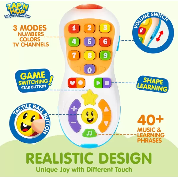 JOYIN Upgraded Toy Phone and Remote Control Set 90 Music and Learning Phrases Baby Toys 612 Months Toddler Birthday Gifts for 1 2 3 Year Old Girs Boy Toys Holiday Stocking Stuffers