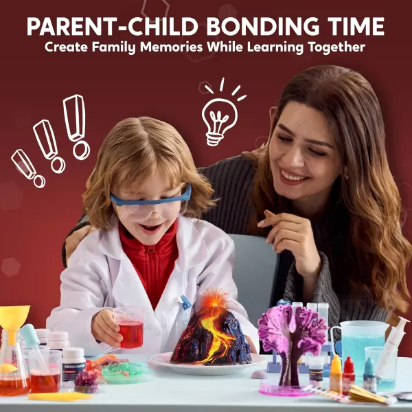 Klever Kits Amazing Science Kits 85 Experiments Educational Toys STEM Activities with Erupting Volcano and Growing Crystal Tree for Kids Aged 6 7 8