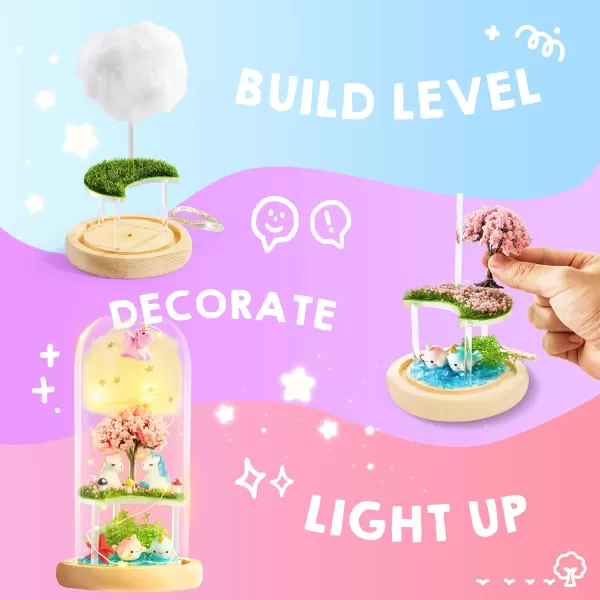 Make Your Own Unicorn Night Light  Birthday Crafts Gifts for Girls Kids Unicorns Terrarium Kit for Kids 3in1 Unicorn Toys Presents Arts and Crafts for Kids Age 6 7 812 Year Old Girl