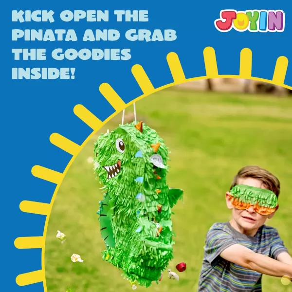 Mermaid Tail Pinata with Plastic Bat and Paper Blindfold for Fun Fiesta Taco Party Supplies Photo Props Mexican Theme Decoration Carnivals Festivals Girl Kids Birthday Parties 13W x 16H xDinosaur Boy