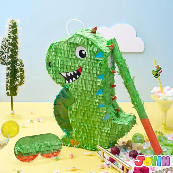 Mermaid Tail Pinata with Plastic Bat and Paper Blindfold for Fun Fiesta Taco Party Supplies Photo Props Mexican Theme Decoration Carnivals Festivals Girl Kids Birthday Parties 13W x 16H xDinosaur Boy