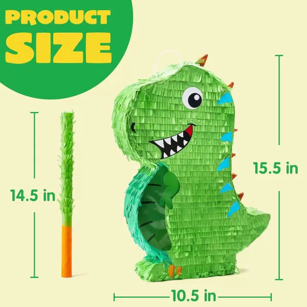 Mermaid Tail Pinata with Plastic Bat and Paper Blindfold for Fun Fiesta Taco Party Supplies Photo Props Mexican Theme Decoration Carnivals Festivals Girl Kids Birthday Parties 13W x 16H xDinosaur Boy