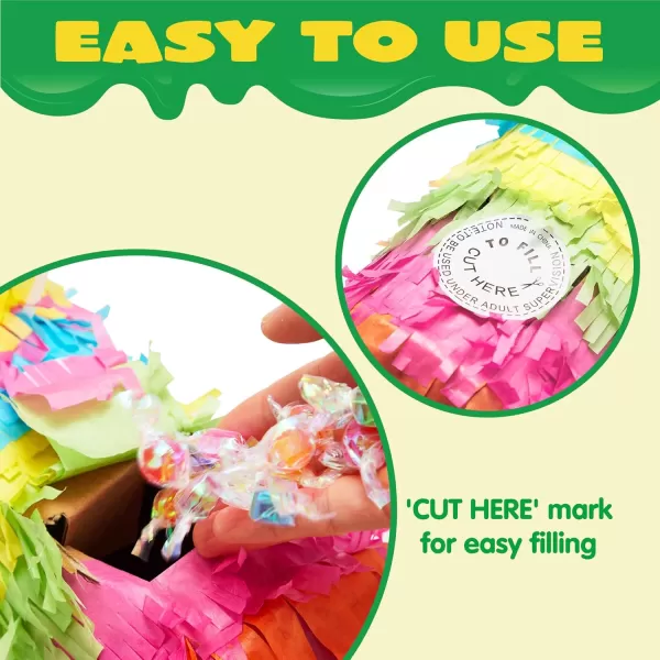Mermaid Tail Pinata with Plastic Bat and Paper Blindfold for Fun Fiesta Taco Party Supplies Photo Props Mexican Theme Decoration Carnivals Festivals Girl Kids Birthday Parties 13W x 16H xBig Donkey