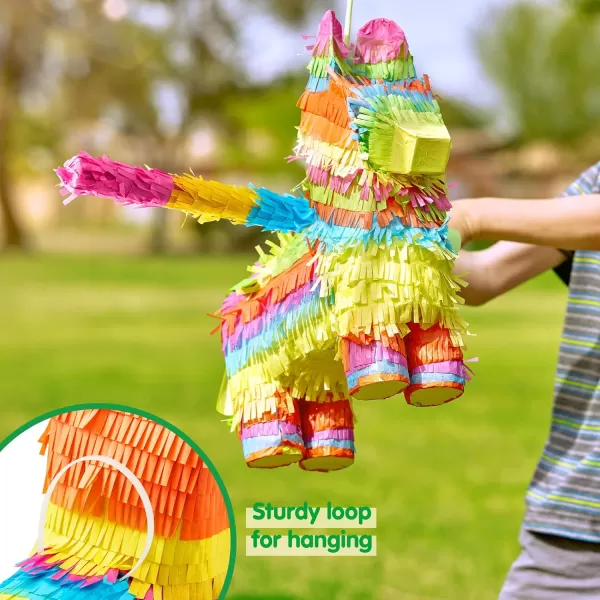 Mermaid Tail Pinata with Plastic Bat and Paper Blindfold for Fun Fiesta Taco Party Supplies Photo Props Mexican Theme Decoration Carnivals Festivals Girl Kids Birthday Parties 13W x 16H xBig Donkey