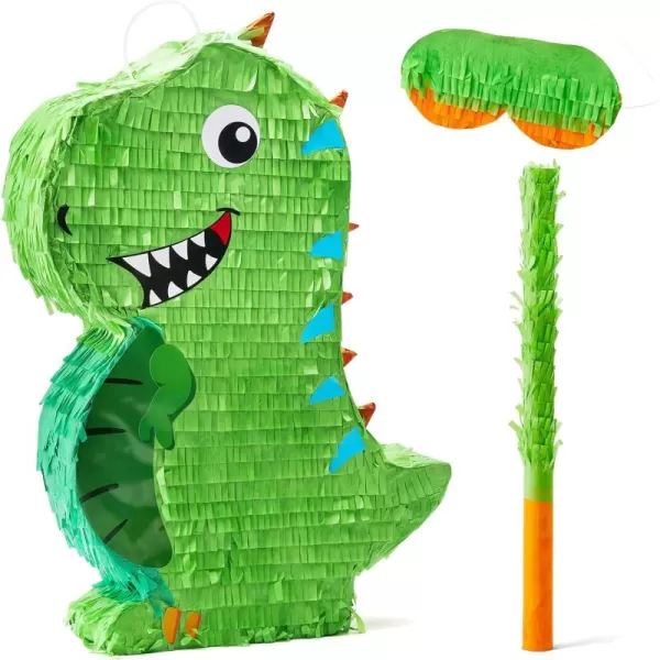 Mermaid Tail Pinata with Plastic Bat and Paper Blindfold for Fun Fiesta Taco Party Supplies Photo Props Mexican Theme Decoration Carnivals Festivals Girl Kids Birthday Parties 13W x 16H xDinosaur Boy