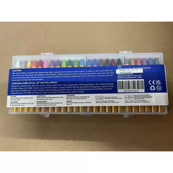 JOYIN 24 Colors Face Paint Safe ampamp NonToxic Face and Body Crayons Large Size 3 inch Ultimate Party Pack Including 6 Metallic Colors for Birthday Toy Makeup Party Suppiles Gifts for Kids Girls Boys