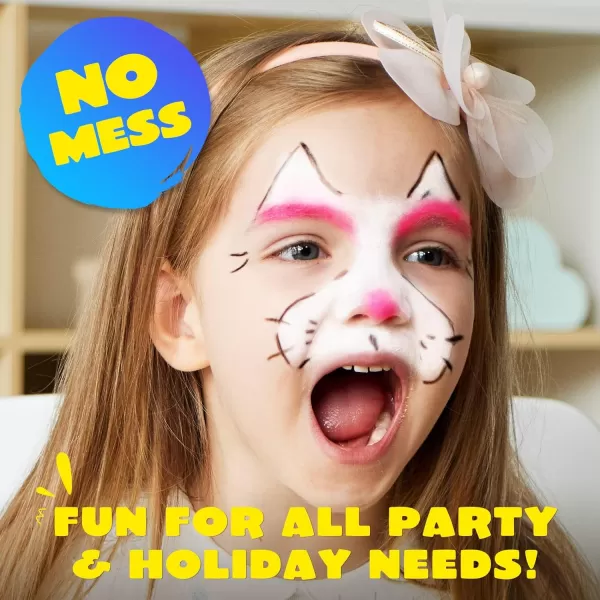 JOYIN 24 Colors Face Paint Safe ampamp NonToxic Face and Body Crayons Large Size 3 inch Ultimate Party Pack Including 6 Metallic Colors for Birthday Toy Makeup Party Suppiles Gifts for Kids Girls Boys