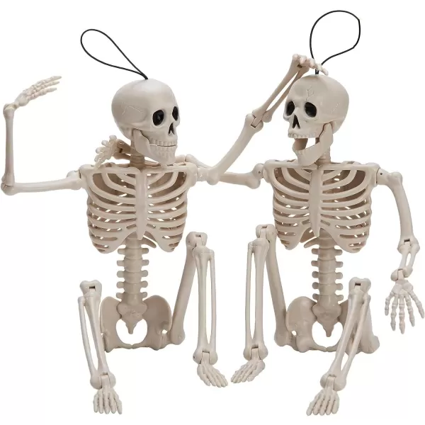 JOYIN 3 PCS 16 Inches Halloween Hanging Skeletons Full Body Posable Joints Movable Plastic Bones for Halloween Party Outdoor Indoor Decor Yard Patio Lawn Garden Props Decorations16 inches