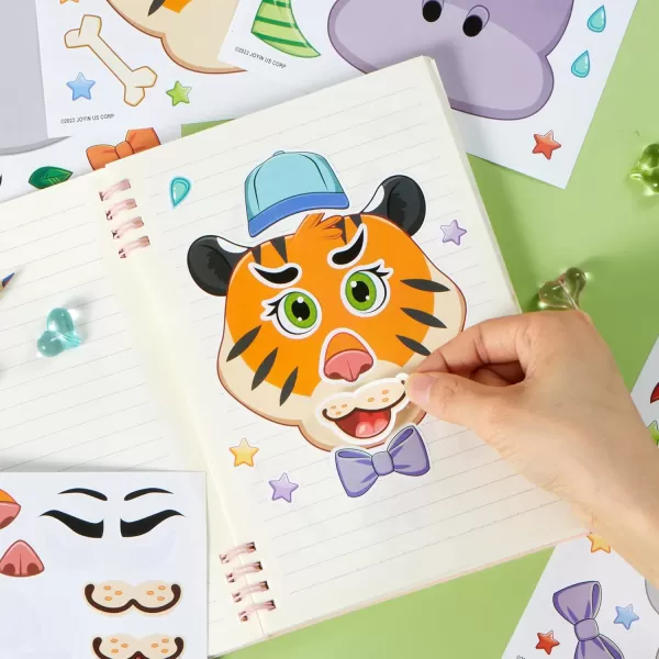 JOYIN 36 PCS 9quotx6quot Make a face Stickers for Kids Make Your Own Animal Mix and Match Sticker Sheets with Safaris Sea and Fantasy Animals Kids Crafts Party Favors Goodie Bags Stuffers for KidsSafaris Animals