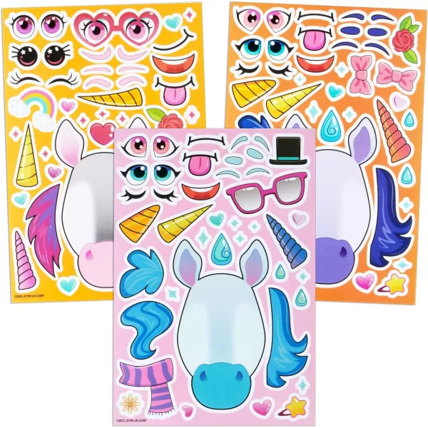 JOYIN 36 PCS 9quotx6quot Make a face Stickers for Kids Make Your Own Animal Mix and Match Sticker Sheets with Safaris Sea and Fantasy Animals Kids Crafts Party Favors Goodie Bags Stuffers for KidsUnicorn Fantasy