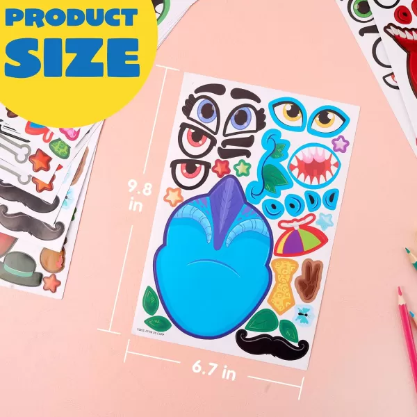 JOYIN 36 PCS 9quotx6quot Make a face Stickers for Kids Make Your Own Animal Mix and Match Sticker Sheets with Safaris Sea and Fantasy Animals Kids Crafts Party Favors Goodie Bags Stuffers for KidsDinosaur Animals