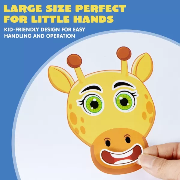 JOYIN 36 PCS 9quotx6quot Make a face Stickers for Kids Make Your Own Animal Mix and Match Sticker Sheets with Safaris Sea and Fantasy Animals Kids Crafts Party Favors Goodie Bags Stuffers for KidsSafaris Animals