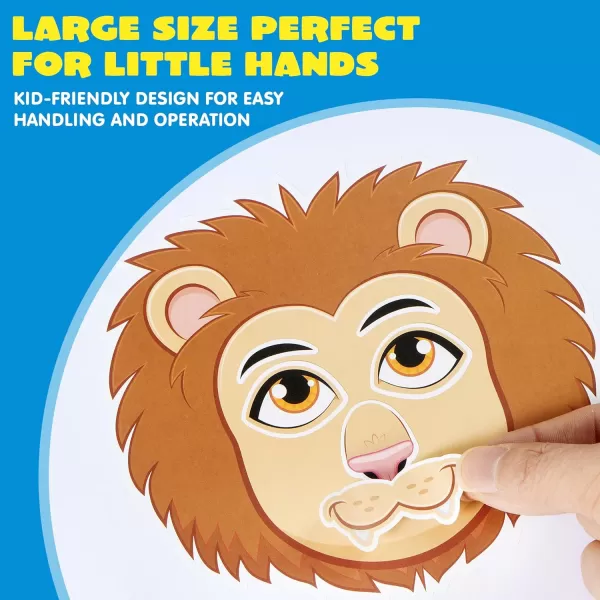 JOYIN 36 PCS 9quotx6quot Make a face Stickers for Kids Make Your Own Animal Mix and Match Sticker Sheets with Safaris Sea and Fantasy Animals Kids Crafts Party Favors Goodie Bags Stuffers for KidsMixed Animals