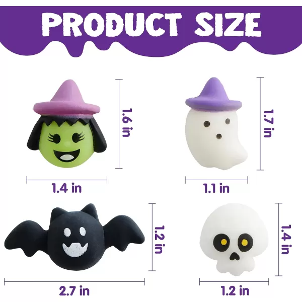 JOYIN 36 Pcs Halloween Mochi Squishy Toy in Blind Bags with 12 Halloween Characters for Stress Relief Halloween Mystery Toy Surprise Bag for Kids Halloween Party Favors Halloween Goodie Fillers