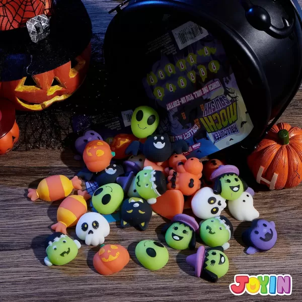 JOYIN 36 Pcs Halloween Mochi Squishy Toy in Blind Bags with 12 Halloween Characters for Stress Relief Halloween Mystery Toy Surprise Bag for Kids Halloween Party Favors Halloween Goodie Fillers