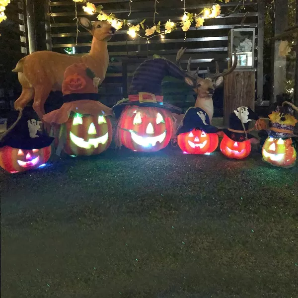 JOYIN 6 Pcs Light Up Pumpkins Decor Jack O Lantern Halloween Decorations Outdoor Indoor Decor JackoLantern Foam Pumpkin Large Trick Or Treat Bucket Party Favors Supplies