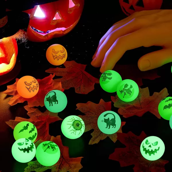 JOYIN 72 PCS Halloween Bouncy Balls Glow in The Dark Bouncing Balls Eyeballs for Halloween Party Favors Decorations Halloween Goodie Bag fillers Trick or Treating School Classroom Game Prizes
