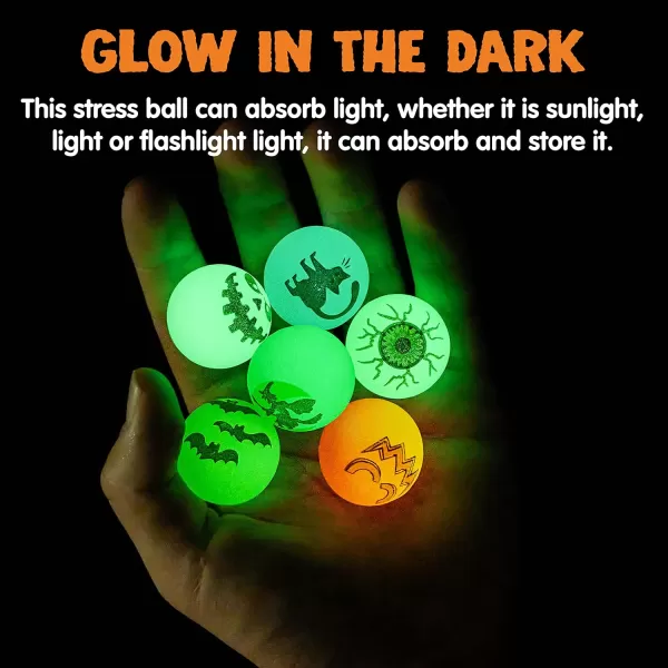 JOYIN 72 PCS Halloween Bouncy Balls Glow in The Dark Bouncing Balls Eyeballs for Halloween Party Favors Decorations Halloween Goodie Bag fillers Trick or Treating School Classroom Game Prizes